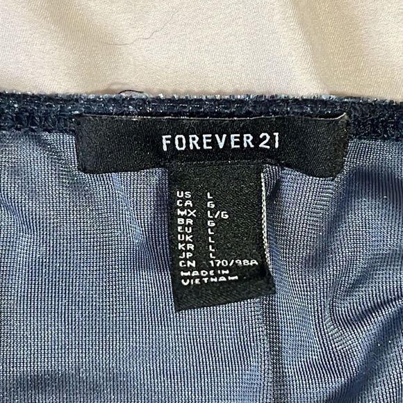 Blue Velvet Mini Dress - Picture 5 of 6